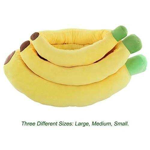 Banana Shape Washable Dog Bed with Removable Cushion S44714
