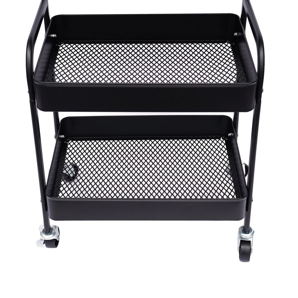 3 Tier Rolling Printer Cart with Wheels Black O220813