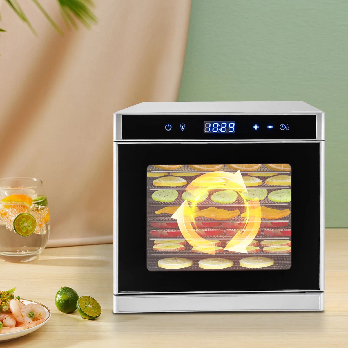 8 Trays Stainless Steel Electric Food Dehydrator 700W P1003