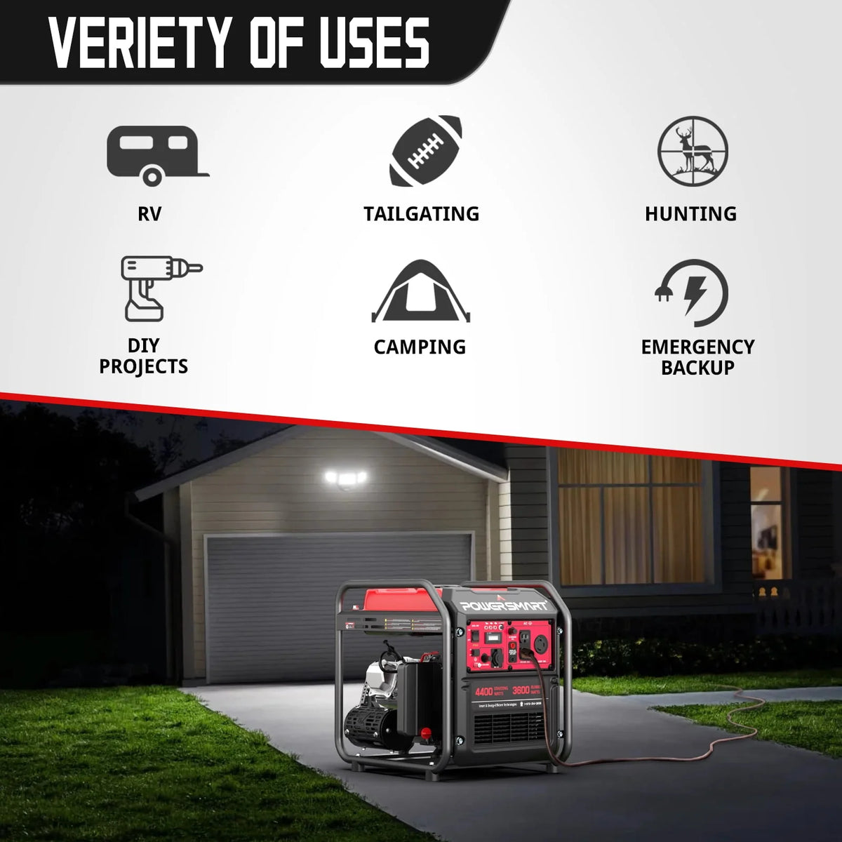 4400-Watt Gas Generator J830