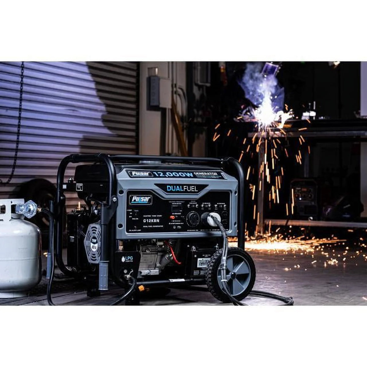 12,000W Dual Fuel Portable Generator with Electric Start D37751