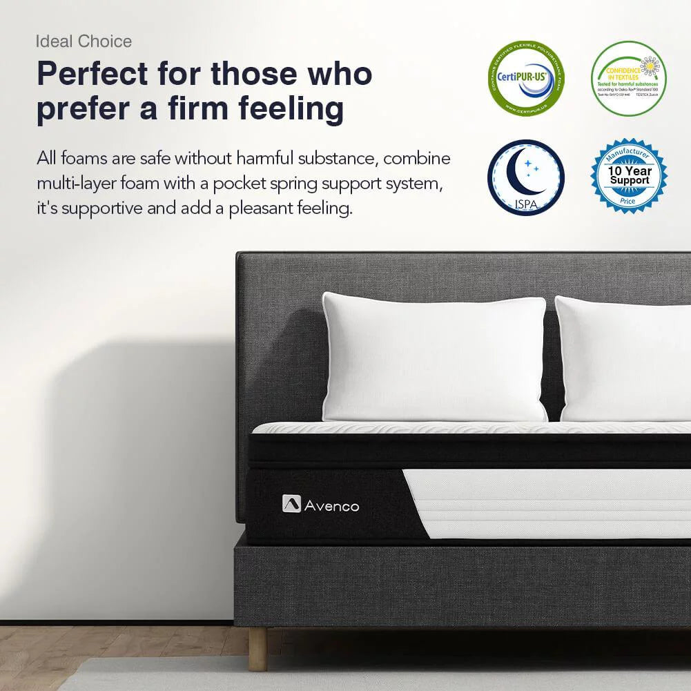 Queen Size Firm 10-Inch Hybrid Mattress R613168