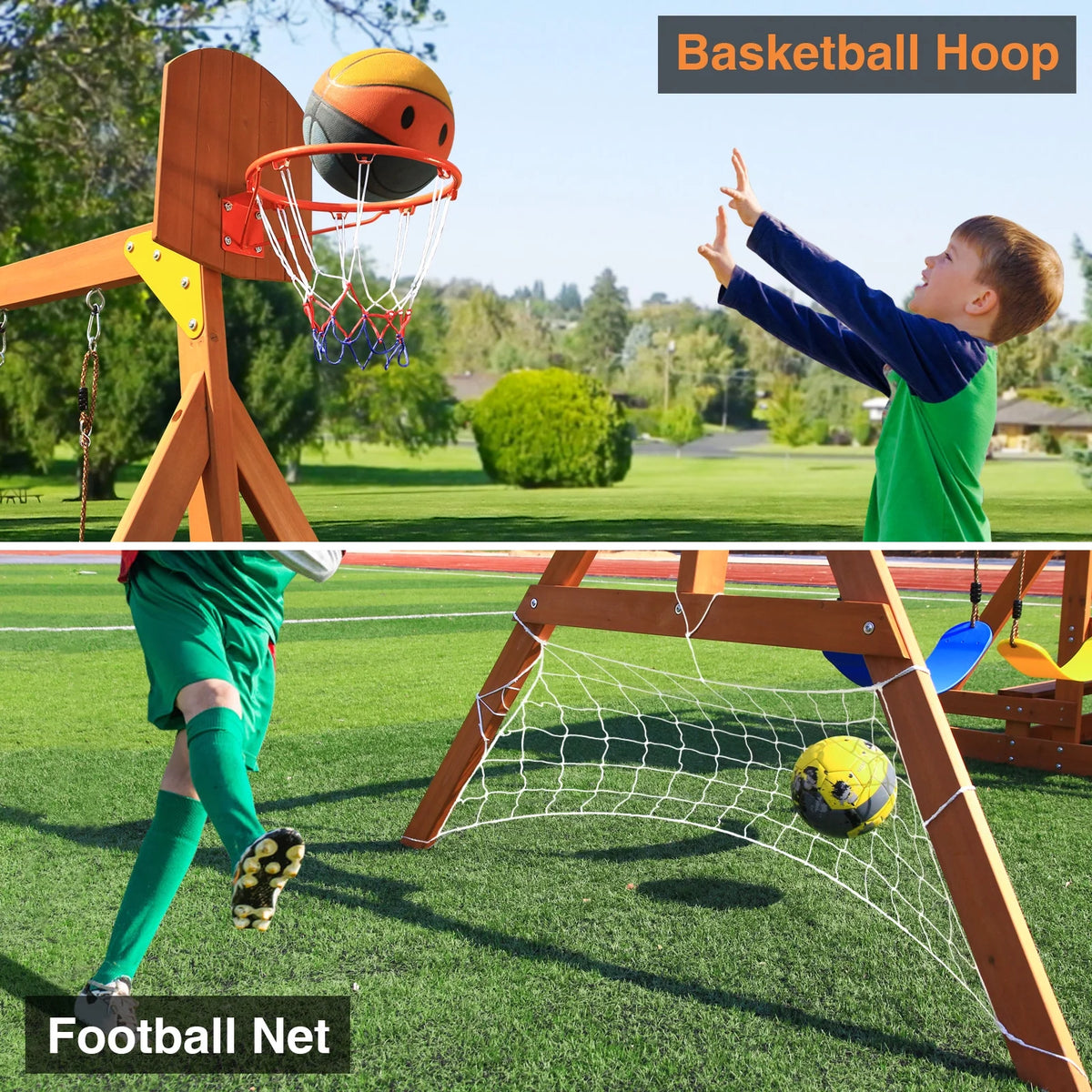 Wooden Swing Set Kids Playground Set B5903