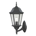 Large Outdoor Wall Lantern with Exposed Bulb Black Q52612