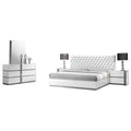 White 5-Piece Engineered Wood Cal King Bedroom Set X277989