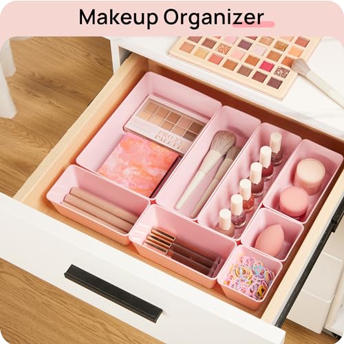 Clear Plastic 44 Pcs Drawer Organizer Set W2549