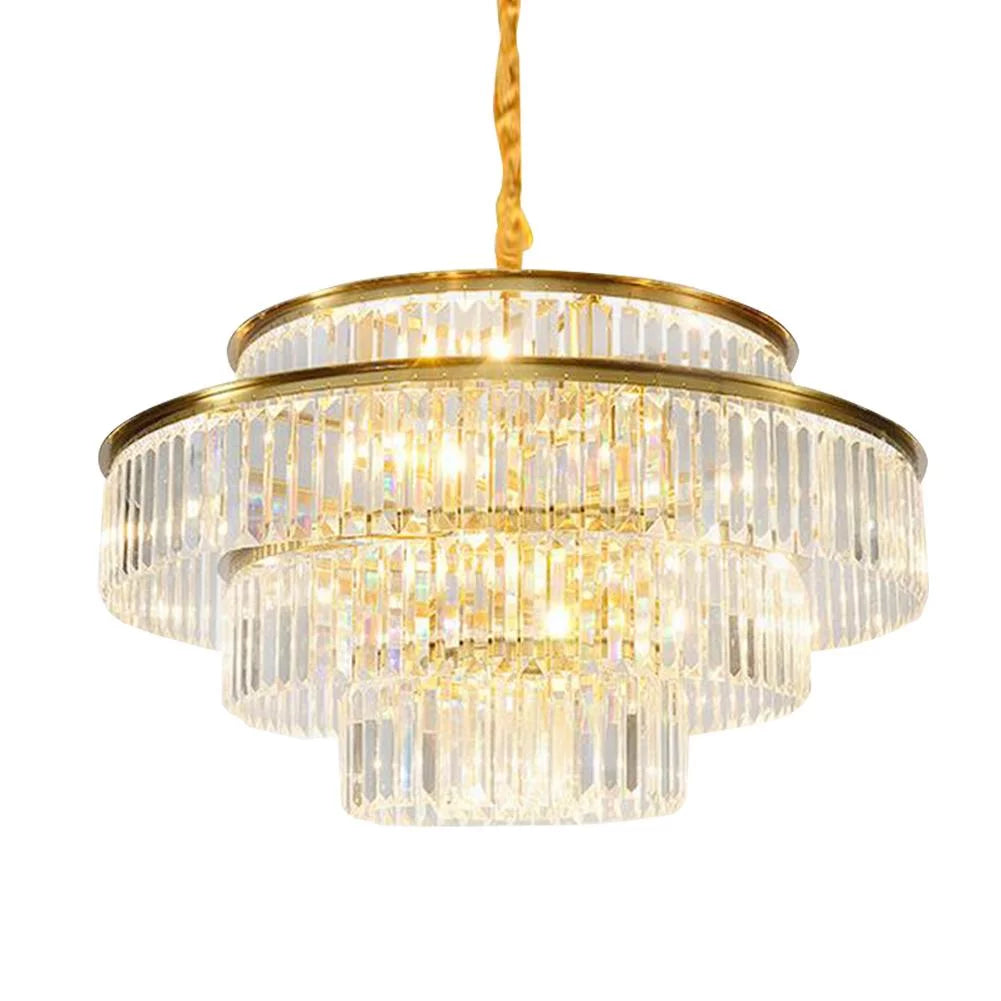24 inch Gold 4 Layers Crystal Chandelier K733696