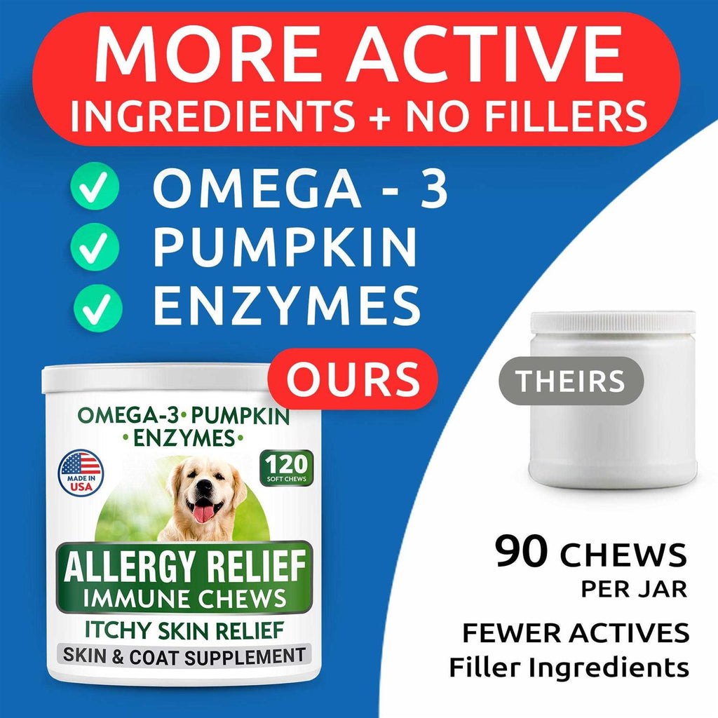 Dog Allergy Relief Chews Skin & Coat Supplement Z891525