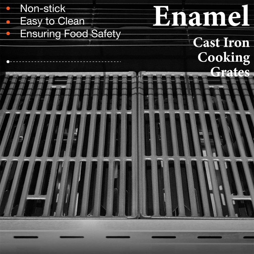 4 Burner Propane Gas Grill with Side Burner Stainless Steel W957294