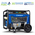 6500 Peak Watt Dual Fuel Portable Generator with CO Sensor and Wheel Kit O256