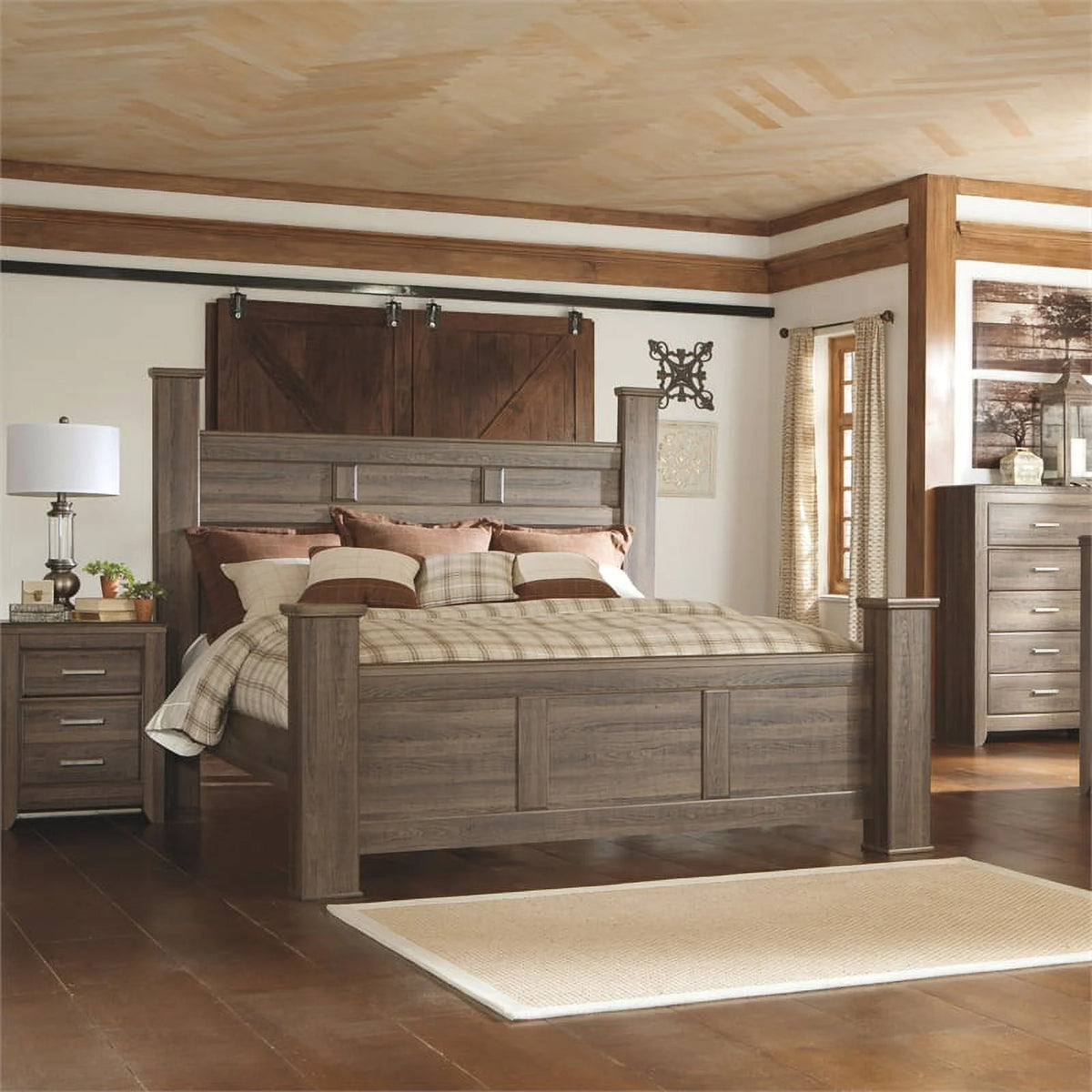 Queen Bed in Dark Brown G458184