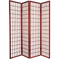 4 Panel Japanese Shoji Style Room Divider Y372085