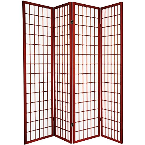 4 Panel Japanese Shoji Style Room Divider Y372085