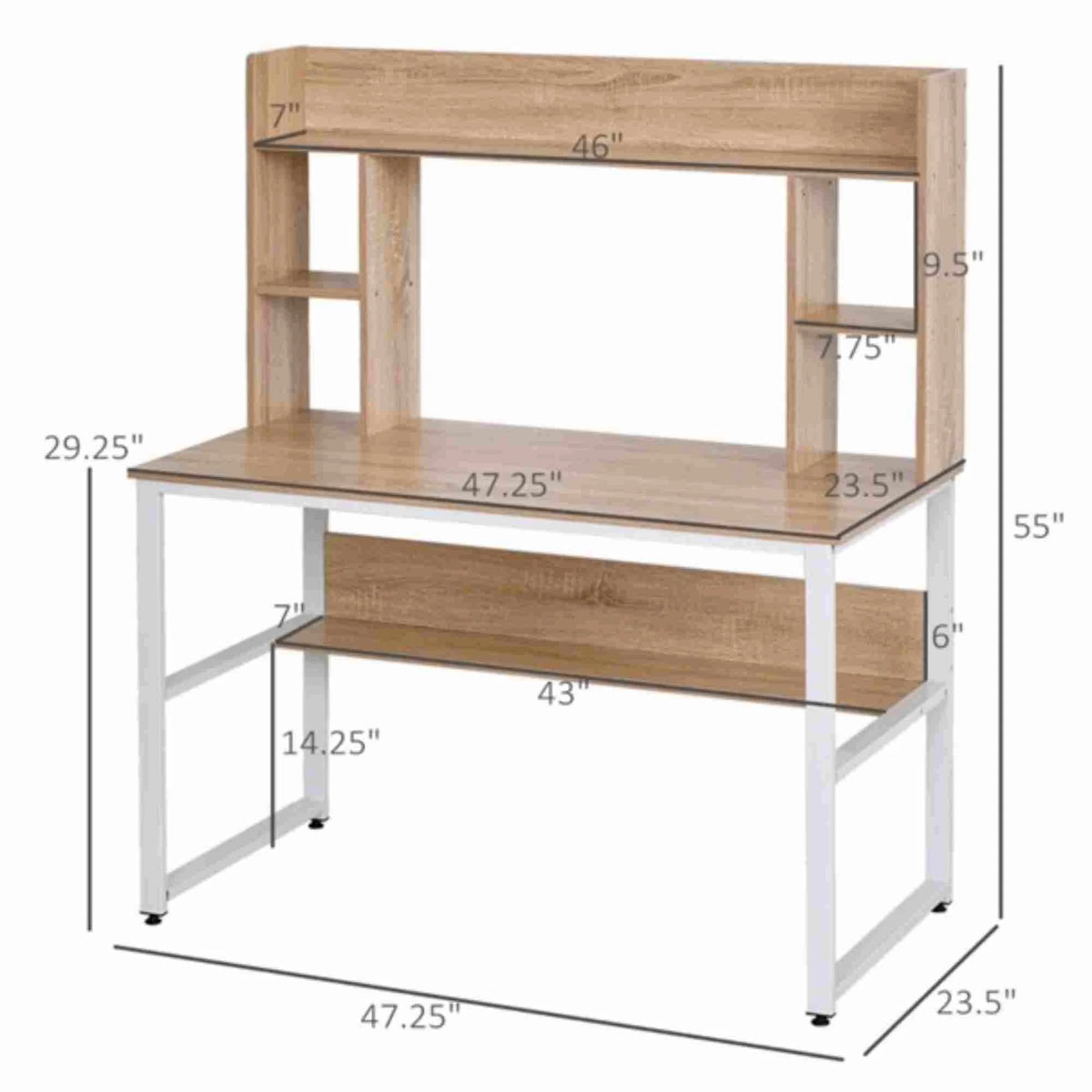 Computer Desk, Home Office Desk, Corner Table, Wood PC Desk Q652344