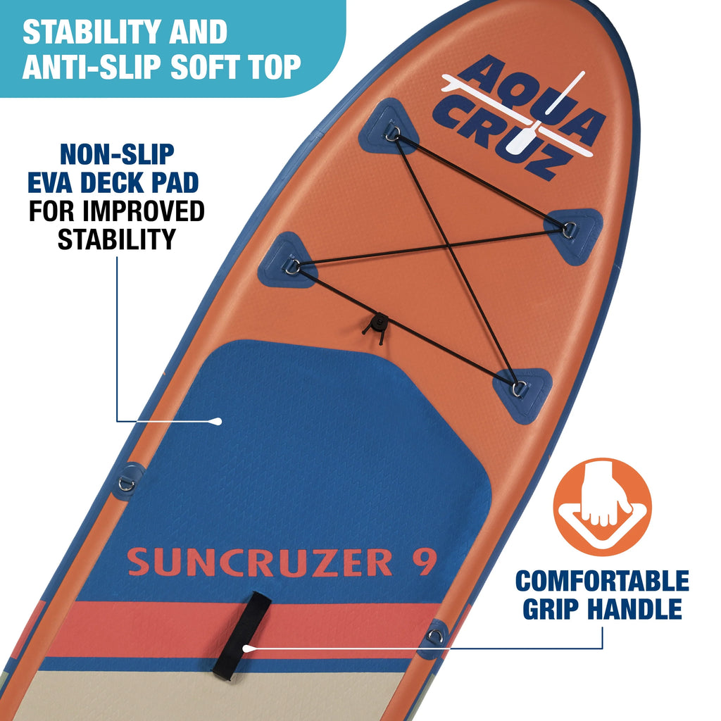9 ft. Inflatable Stand Up Paddle Board Set with Accessories D390468