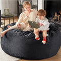 Charcoal Grey 4 FT Machine Washable Mink Bean Bag Chair T282270