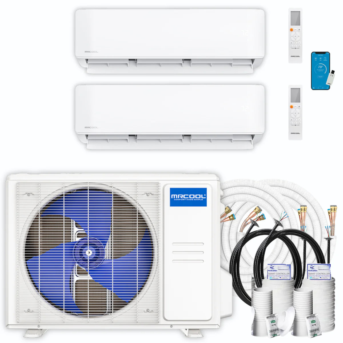 21,000 BTU 2 Zone Ductless Air Conditioner and Heat Pump J40379