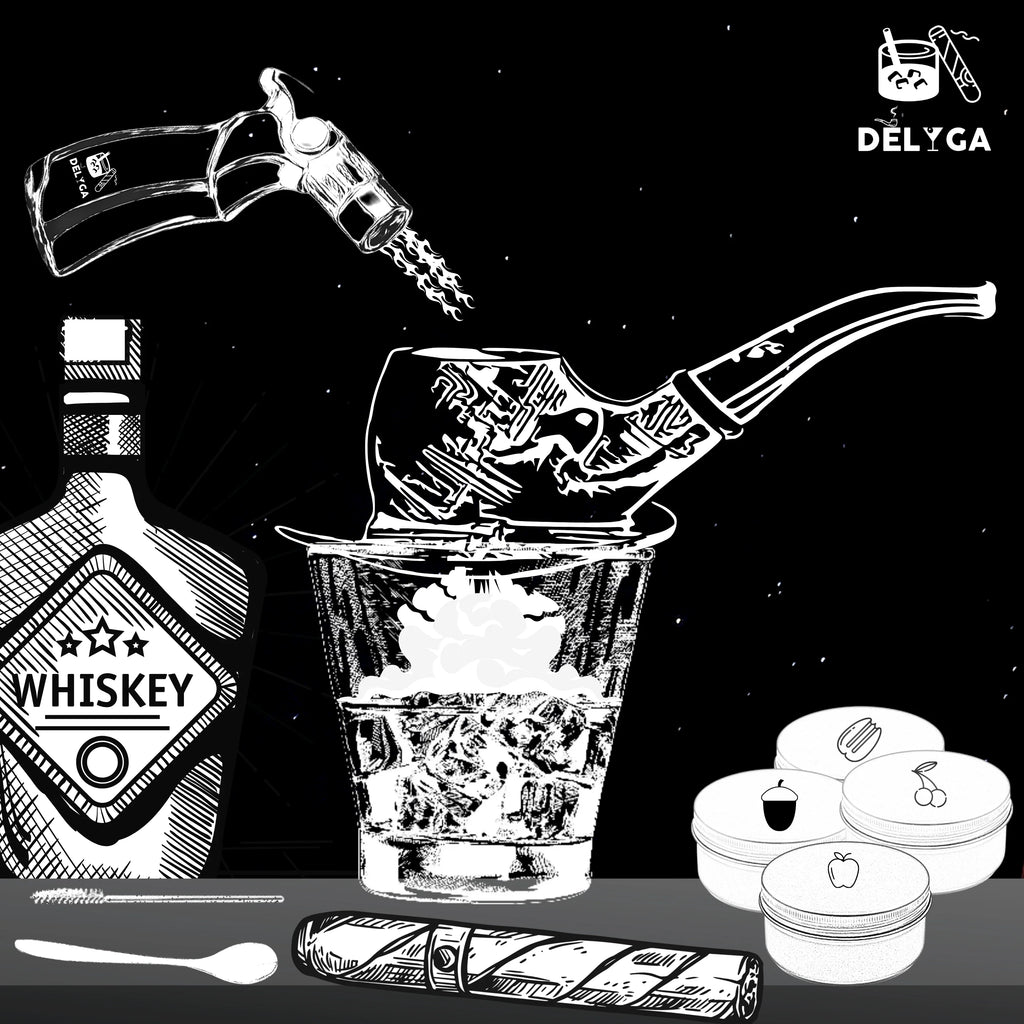 Cocktail Smoker Kit with Torch, 4 Wood Chips Flavors P286425