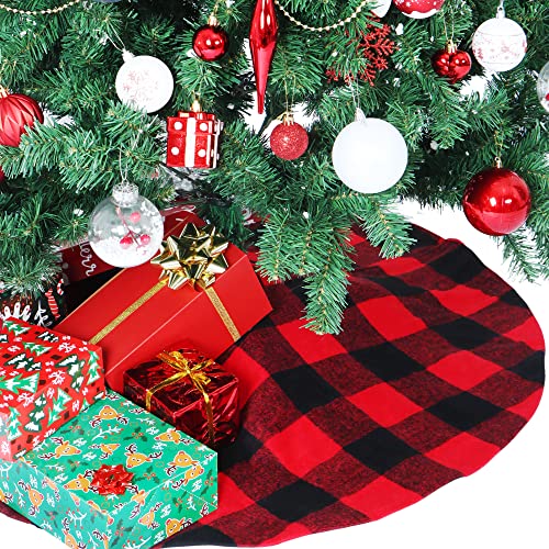 Christmas Tree Skirt 48Inch Buffalo Plaid U44500