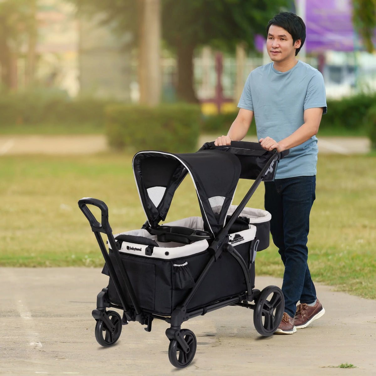2-in-1 Stroller Wagon with Canopy O7615