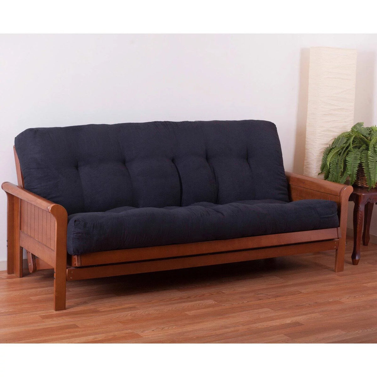Black Full Size Twill Futon Mattress S65887