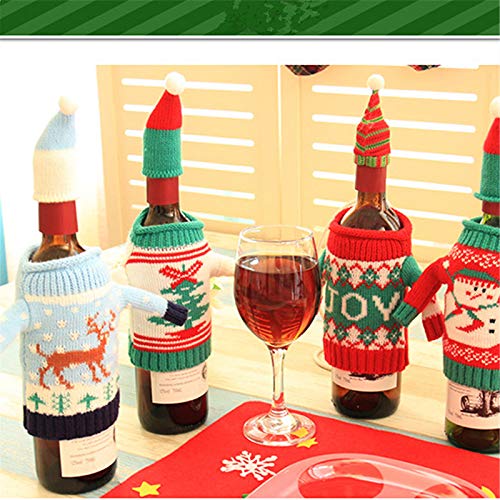 Christmas Wine Bottle Covers 4 Set E841007
