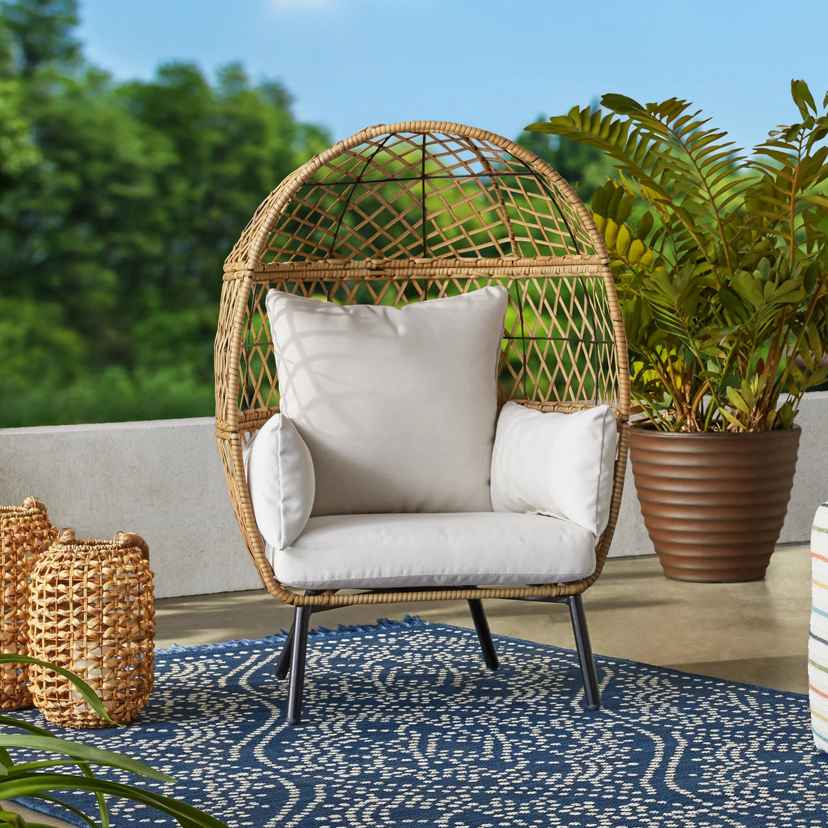 Outdoor Wicker Kid's Egg Chair F9990