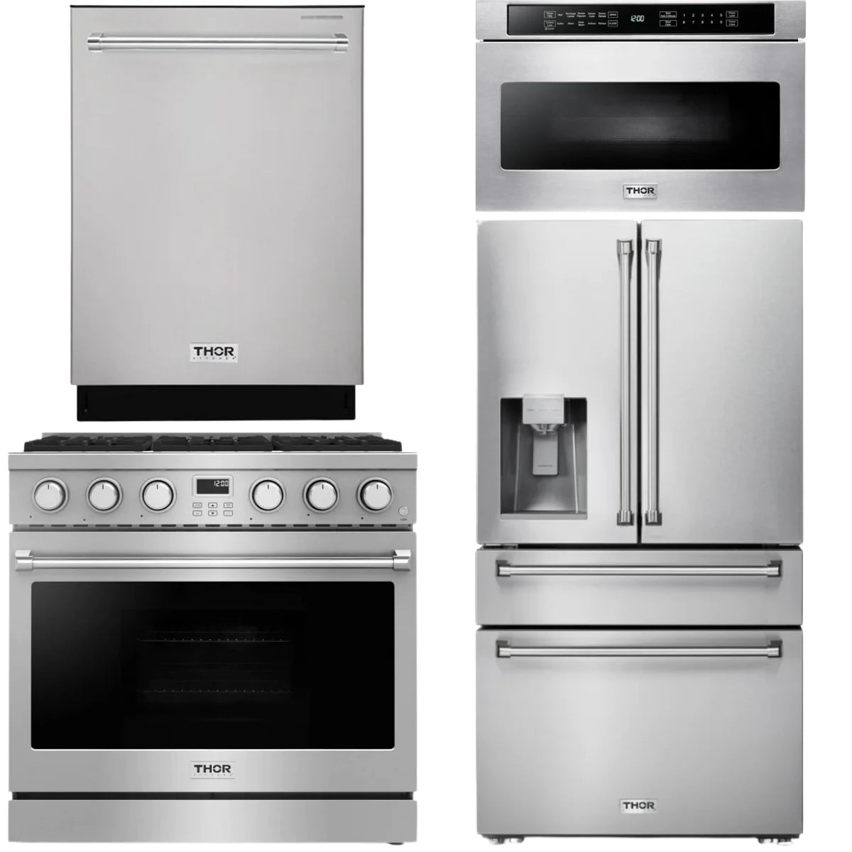 36 Gas Range, Refrigerator, Dishwasher and Microwave S812821