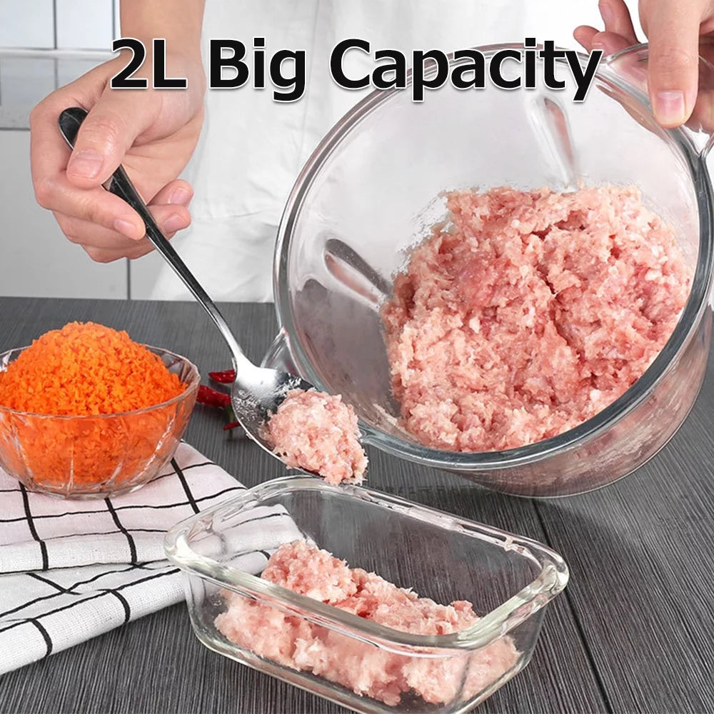 Electric Food Grinder 8cup Stainless Steel 2 Gears 250W U287281