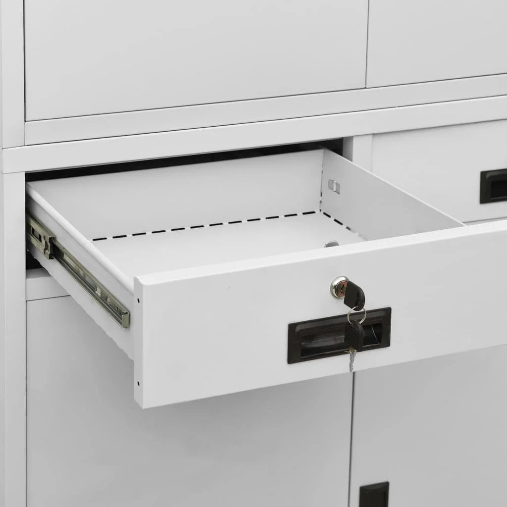 Light Gray Steel Office Cabinet O370
