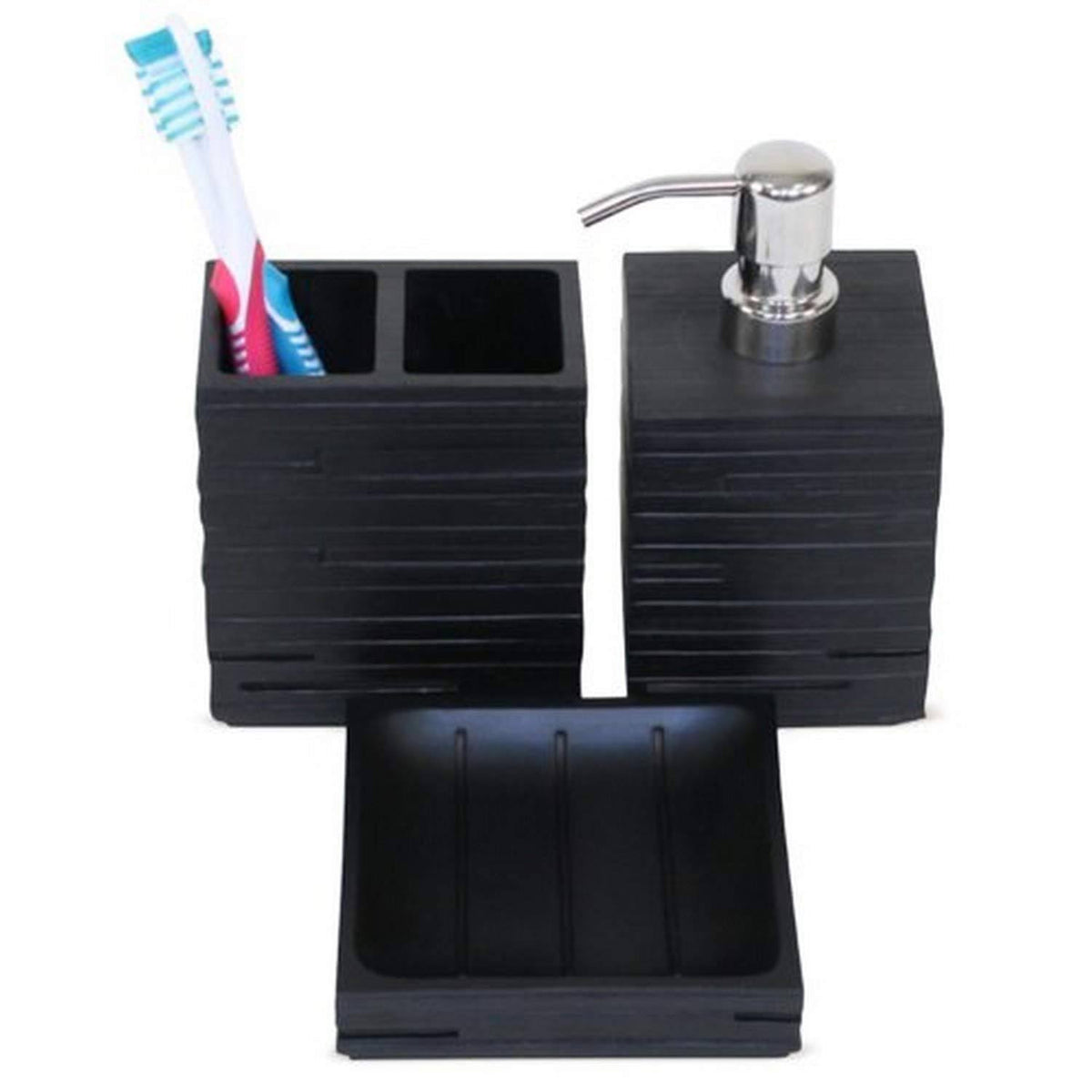 Black Bathroom Accessory Set H449830