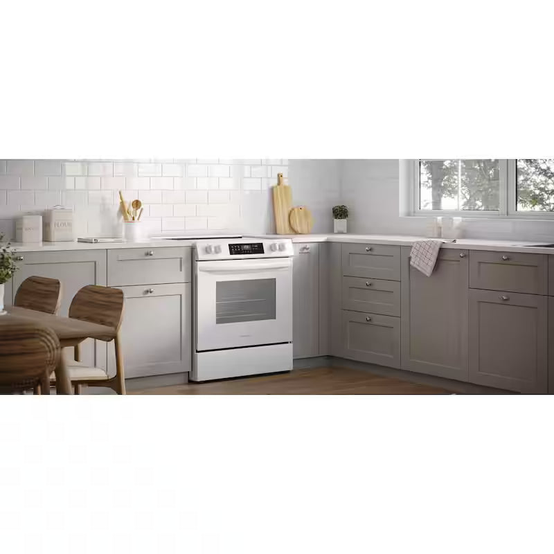 5-Element Slide-In Electric Range with Steam Clean in White G765082