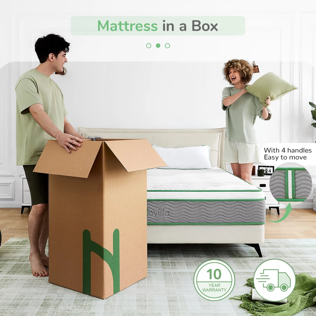 Queen Size Memory Foam Hybrid Mattress V37908