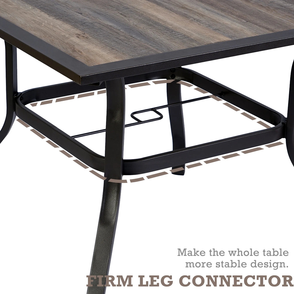 Outdoor Patio Dining Table 37" x 37" Brown N57305