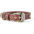 Genuine Embossed Italian Leather Dog Collar F626255