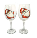 Hand Painted Stemmed Wine Glasses Set Of 2 P22157