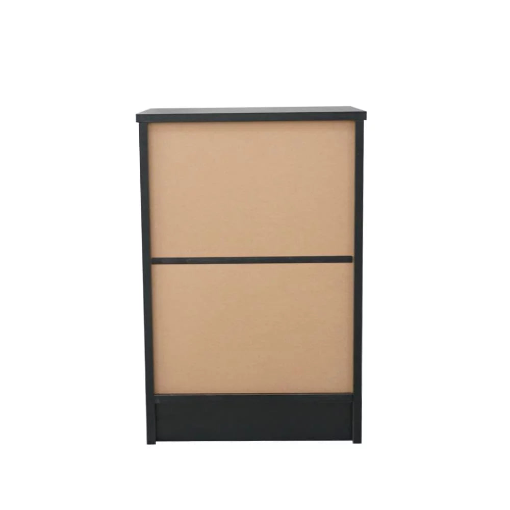 Black Wood 1 Drawer Bedside Table C381752