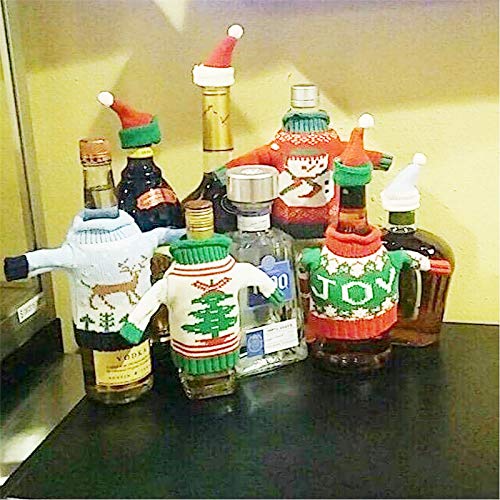 Christmas Wine Bottle Covers 4 Set E841007