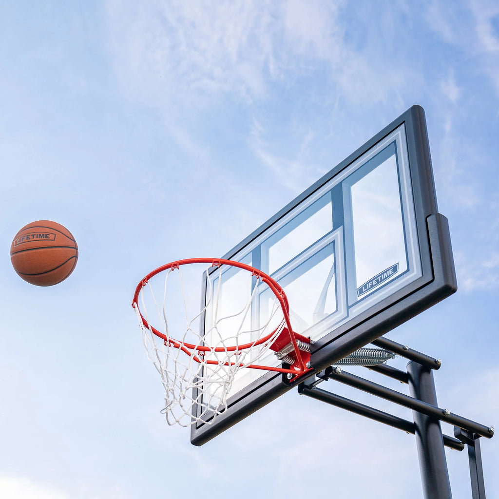 Adjustable Inground Basketball Hoop 50 inch Polycarbonate U659103