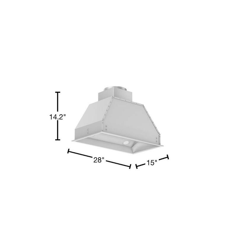 28 in. 700 CFM Ducted Range Hood Insert with Remote Blower in Stainless Steel I8777