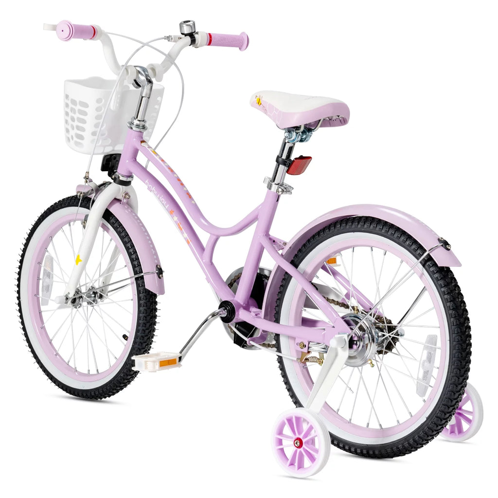 Purple Kids Bike with Training Wheels B95732