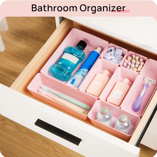 Clear Plastic 44 Pcs Drawer Organizer Set W2549