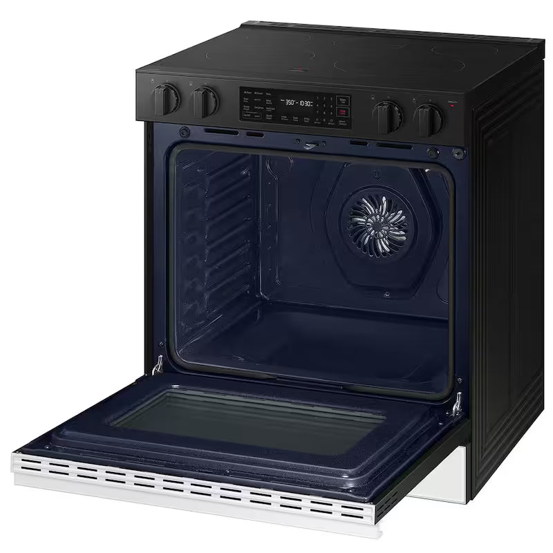 30 in. 6.3 cu. ft. 5 Element Slide-In Electric Range with Air Fry in White Glass T803969