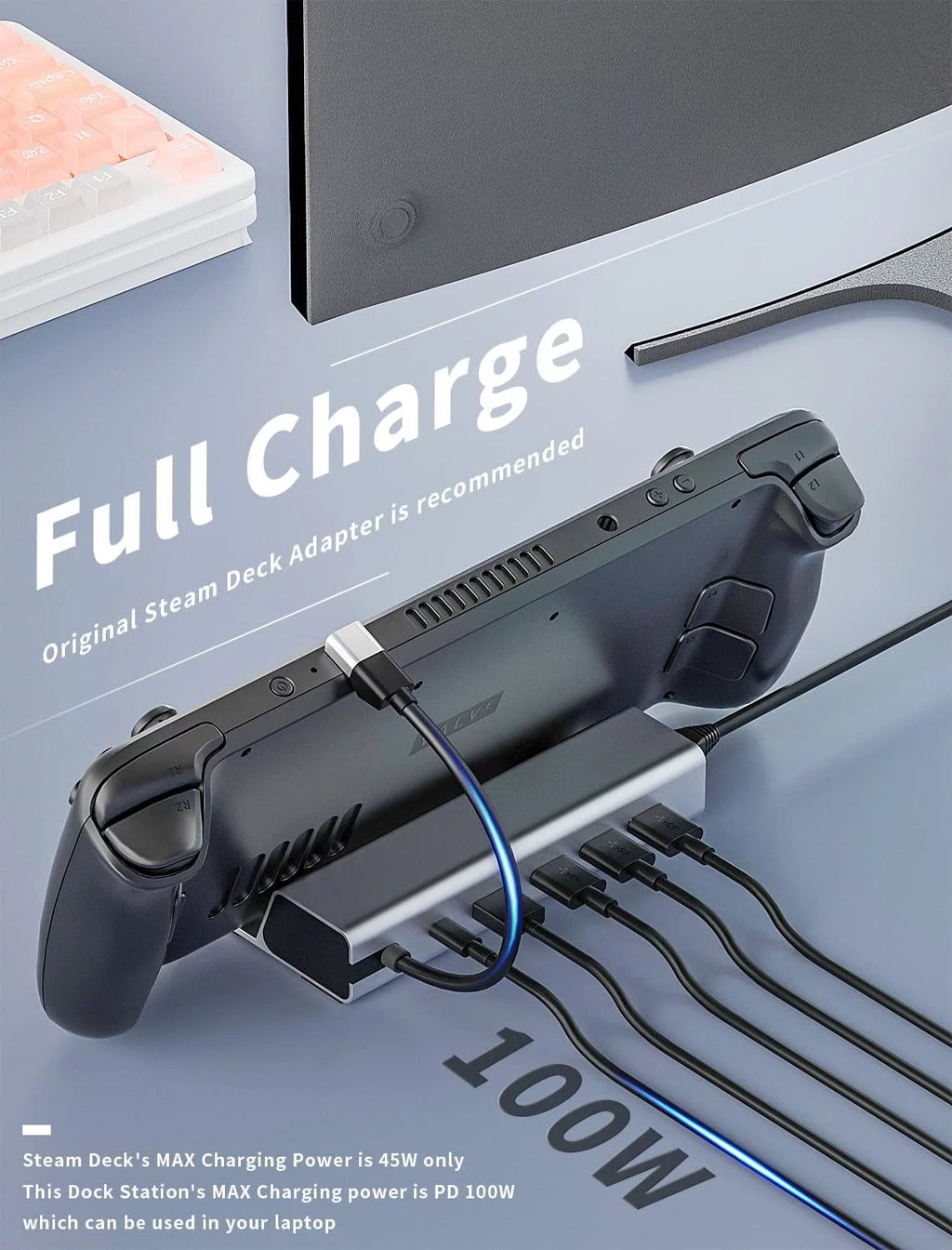 6 in 1 TV Docking Station with 4K@60Hz Ethernet 3 USB3.0 USB-C PD Charging C945