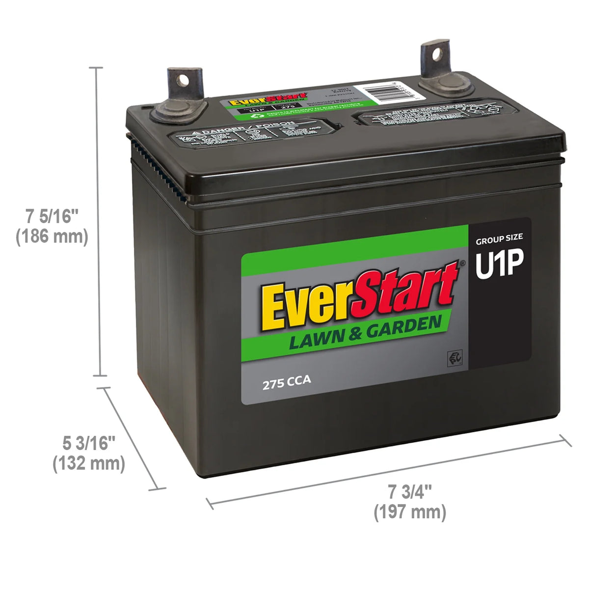 Lawn and Garden Lead Acid Battery, Group Size U1P 12 Volt, 275 CCA L636