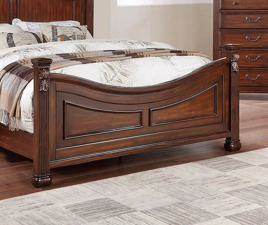 King Size Bed with Floral Headboard K515