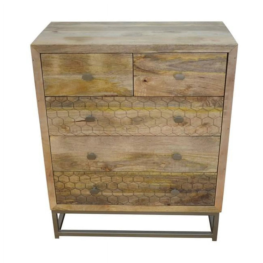 5 Drawer Solid Wood Dresser A6170
