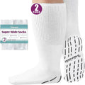 Extra Width White Socks 2 Pairs L369330