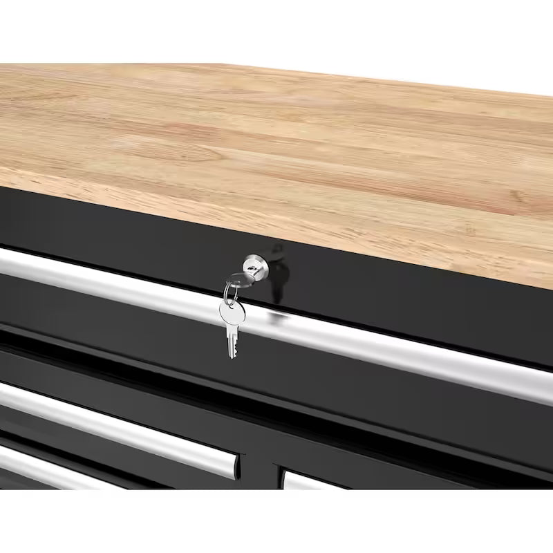 46 in. Gloss Black Mobile Workbench Cabinet B529191