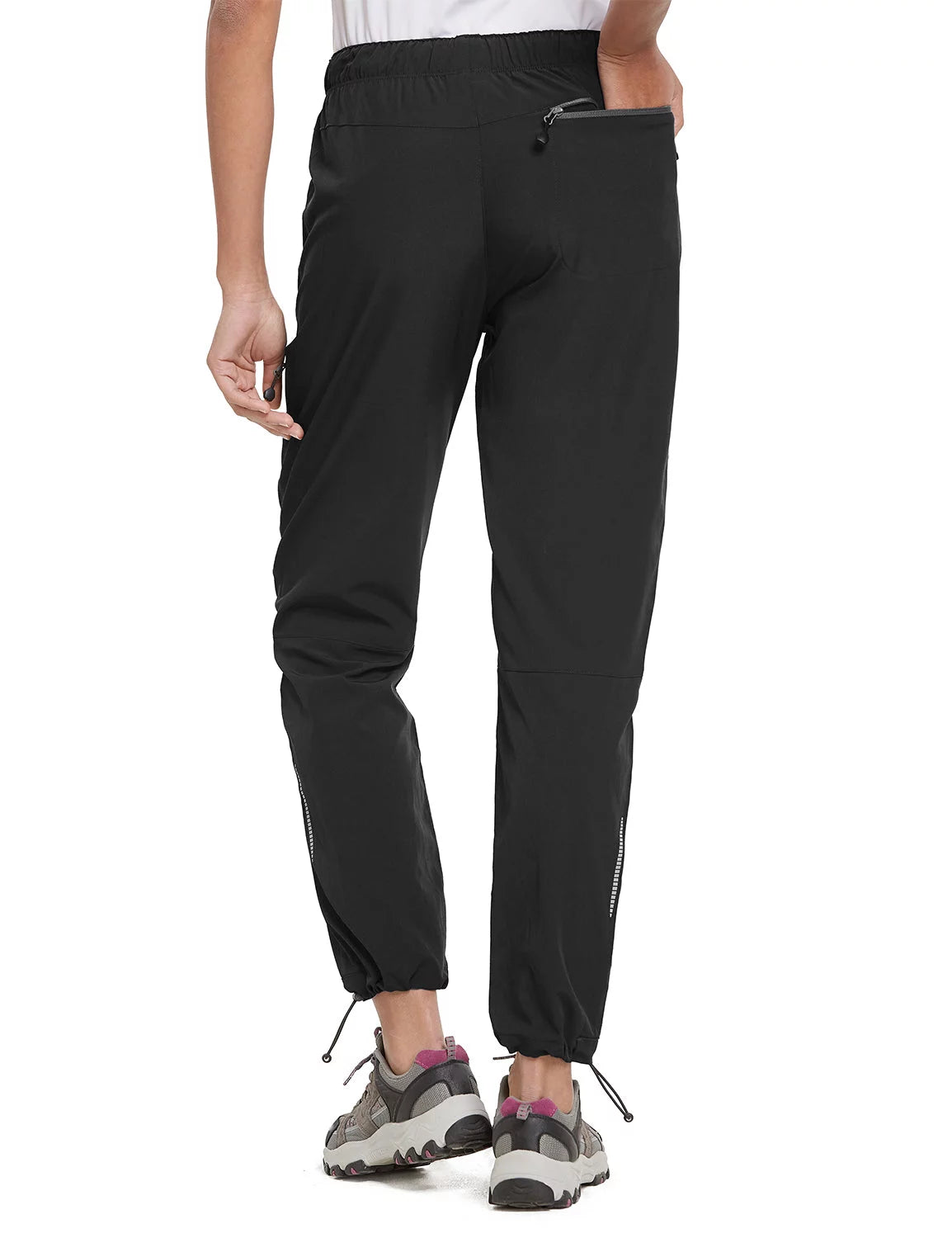 Black Quick Dry Water Resistant Cargo Pants W451